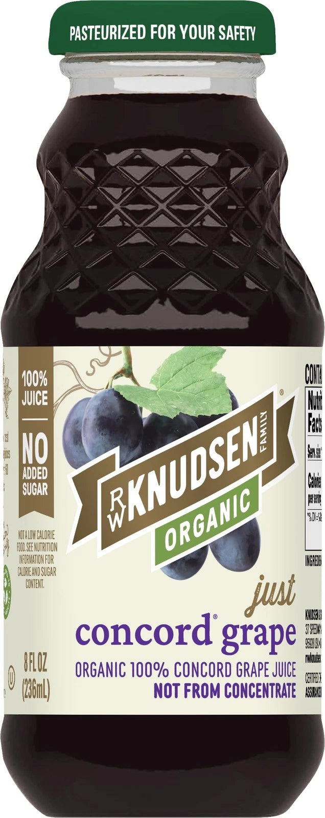 Set of 12 Organic Just Concord Grape Juice 8 fl oz