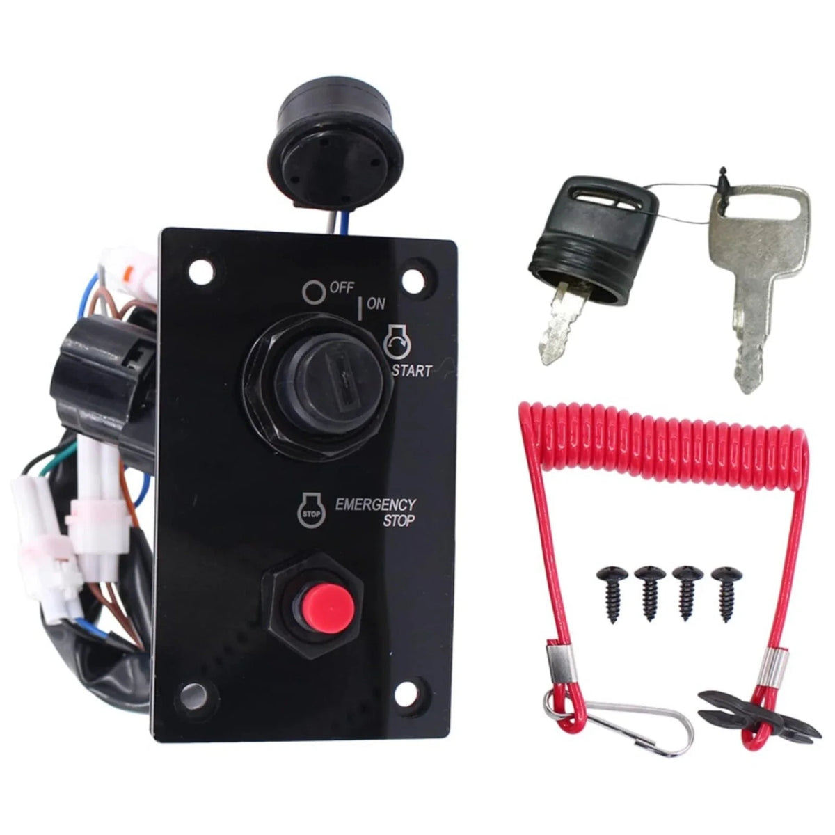 Ignition Key Switch Panel for Suzuki Outboard 37100-96J24 37100-96J27