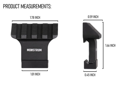 45 Degree Offset Picatinny Rail Mount for