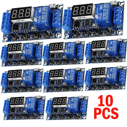 10X 1-Way Relay Module Power-off Trigger Delay Cycle Timer Switch (DC 6-30V)