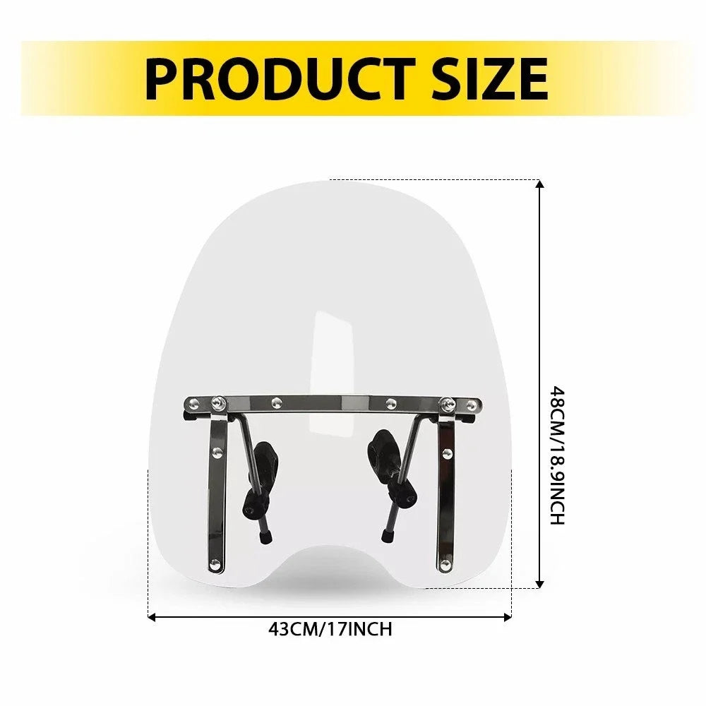 Large Clear Windshield for Honda Magna Shadow Spirit Sabre 600 750 1100 (1982–2003)