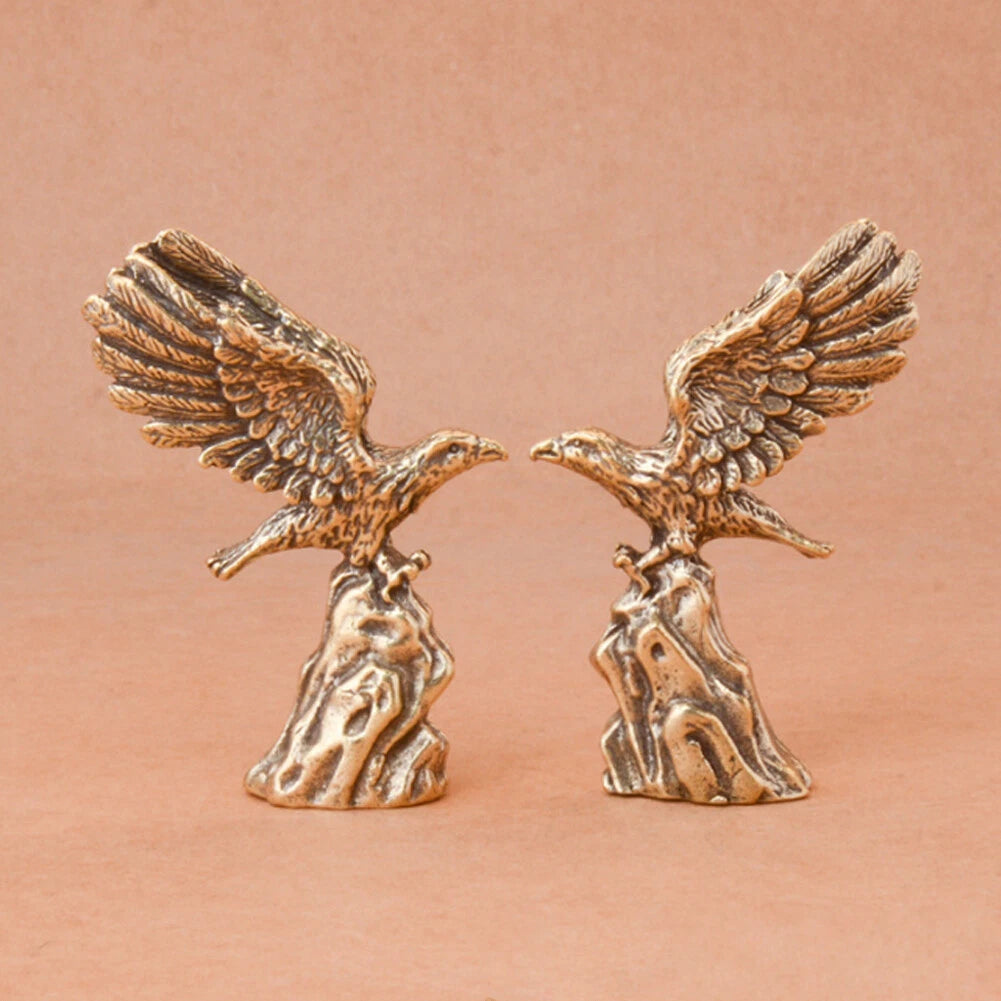 Brass Eagle Figurine Statue for Office Table Decoration