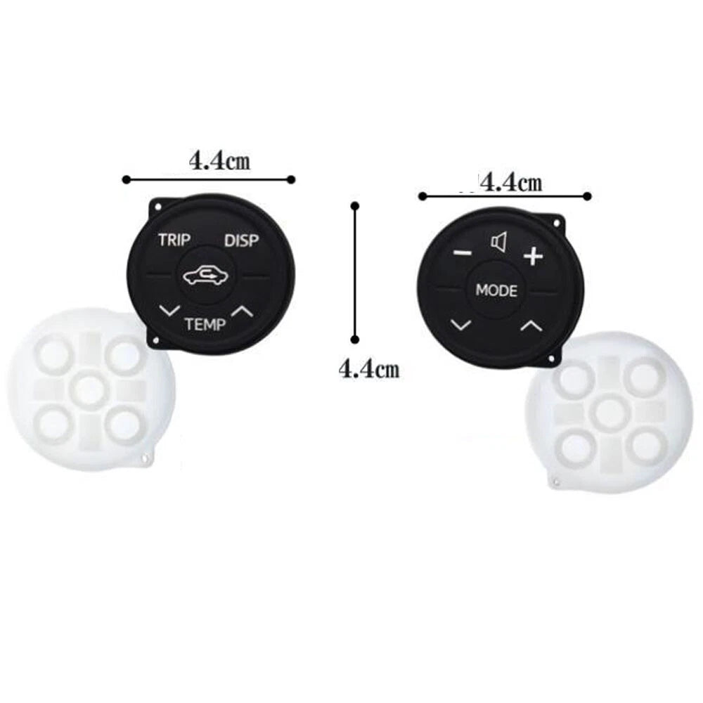 2X Steering Wheel Control Rubber Button Cushion for Toyota Prius (2009–2015)
