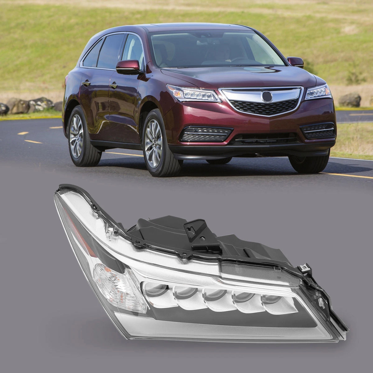 Right Passenger Side LED Headlight for Acura MDX (2014–2016) AC2503125