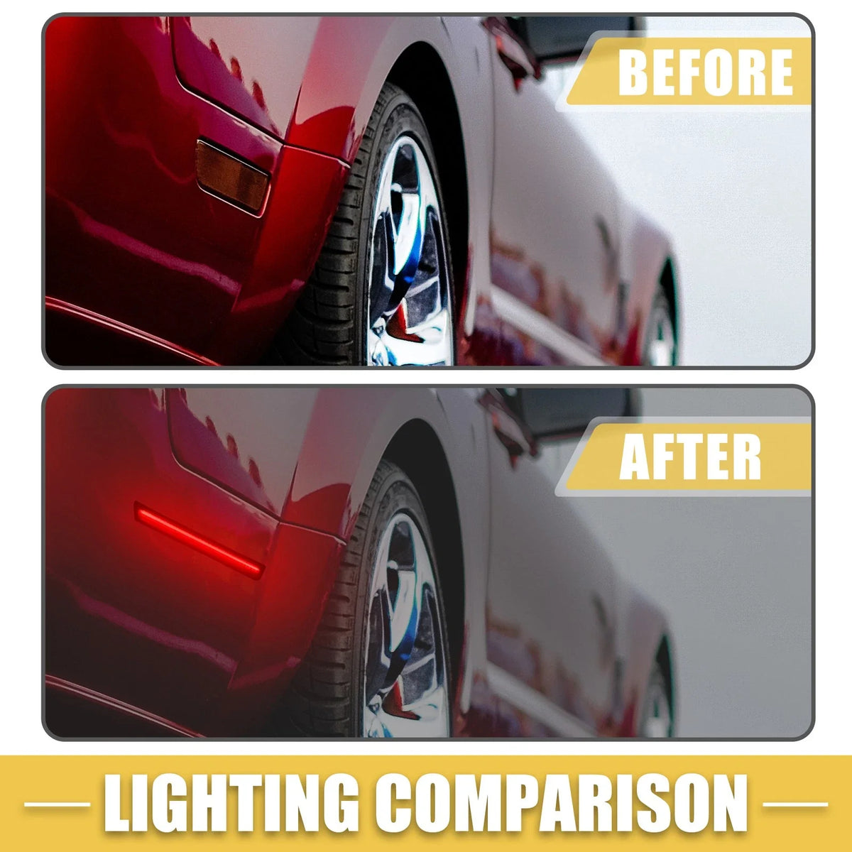 2X Front Rear LED Side Marker Light 68043394AA for Dodge 