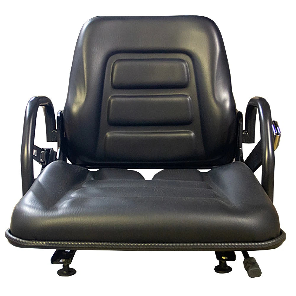 Black Vinyl Seat with Fold Down Back Rest for ZTR Forklift