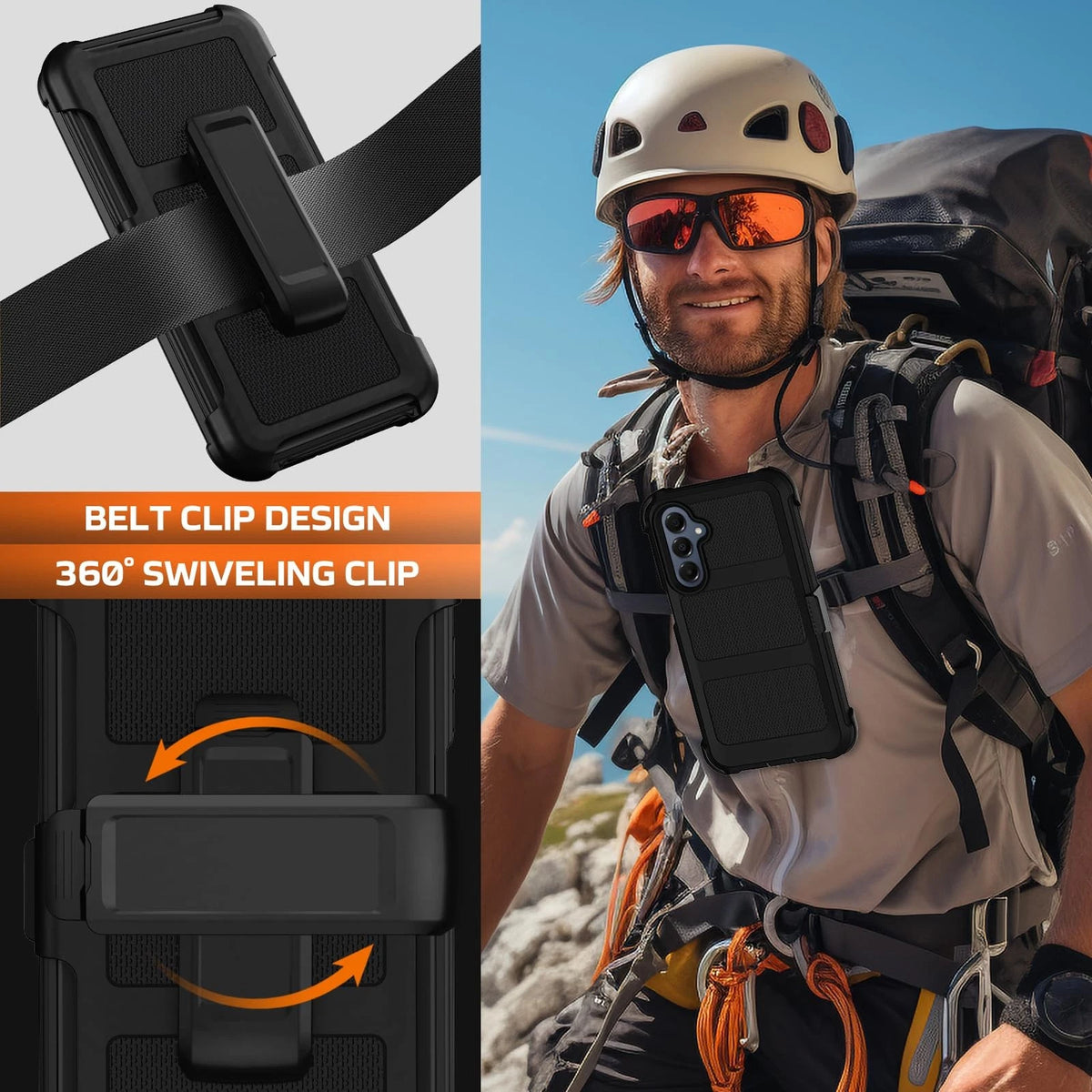 Samsung Galaxy A16 5G Case with Belt Clip Holster