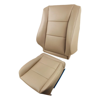 Leather Covers Set of 2 Tan Front Driver & Passenger for Toyota Land Cruiser (1998–2007)