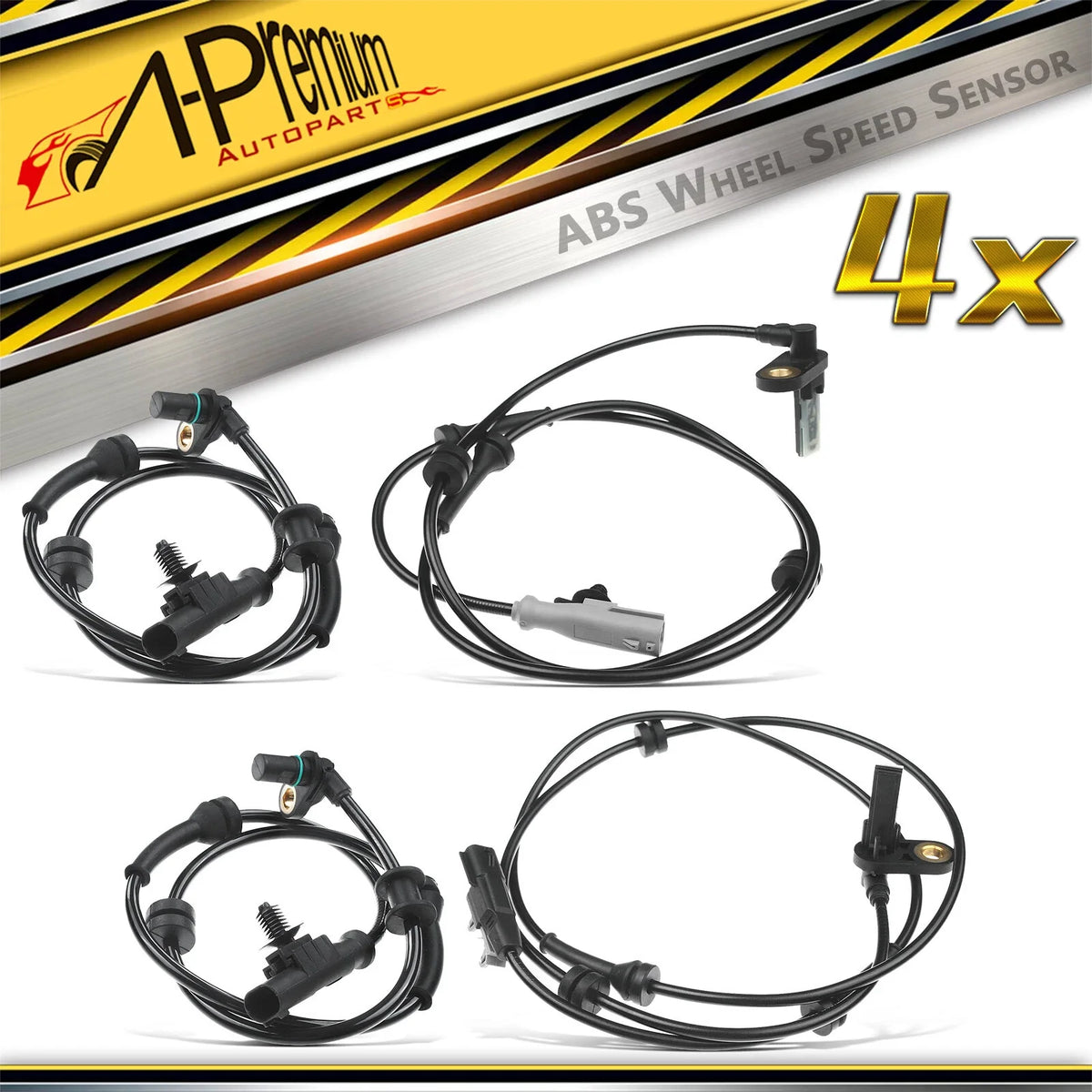 Set of 4 ABS Wheel Speed Sensors for Nissan Titan (2012–2015)