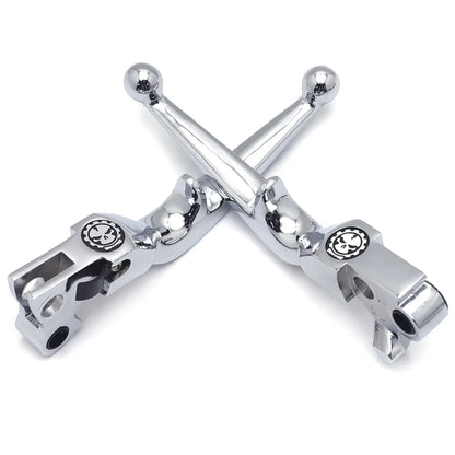 Chrome Skull Brake Clutch Levers for Harley Touring Road King FLHR (1996–2007)