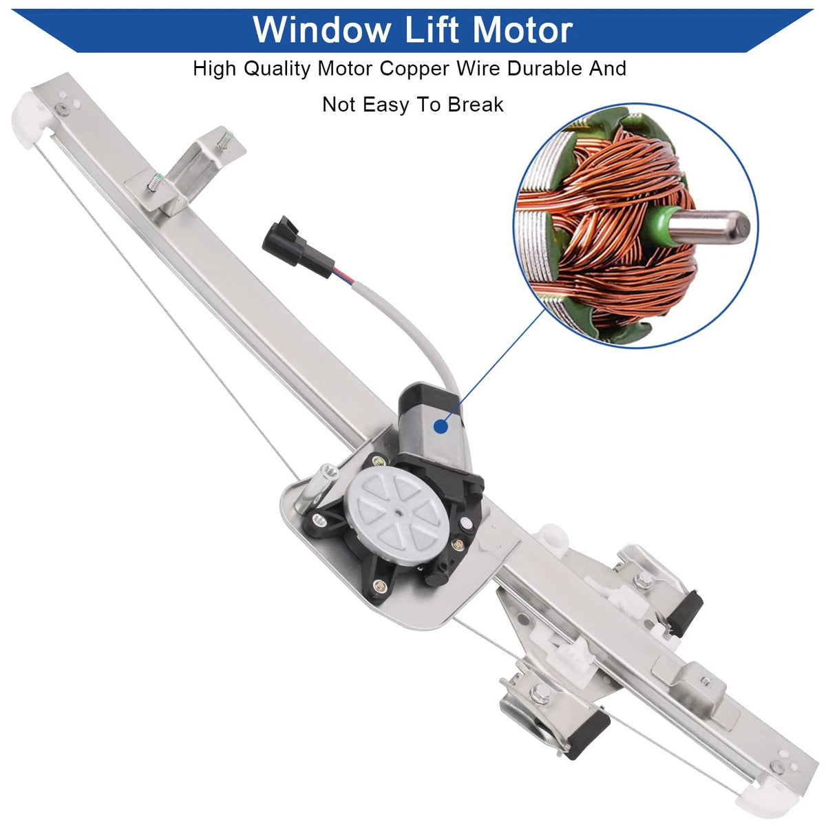 Rear Right Window Lift Regulator with Motor for Chevy Silverado GMC (2007–2013)