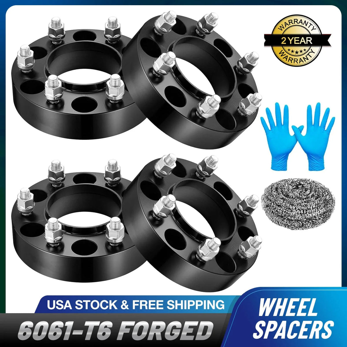 Set of 4 Hubcentric 1.5" Wheel Spacers 6x5.5 12x1.5 for Ford Ranger (2011–2024)