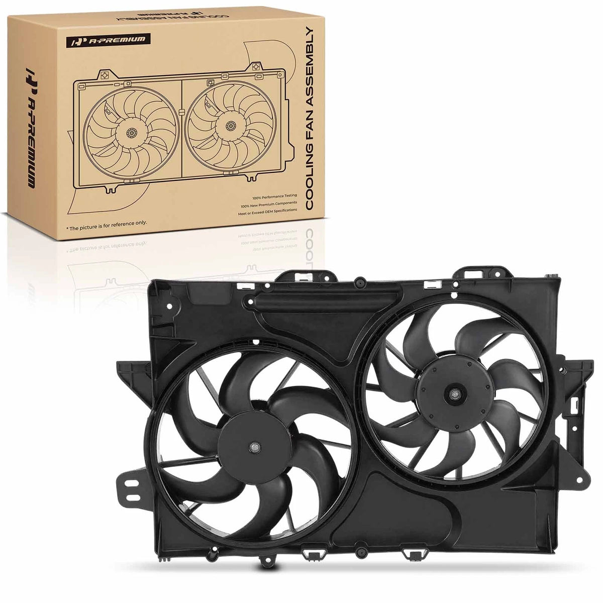 Dual Cooling Fan Assembly w/Shroud for GMC Terrain, Chevy Equinox (2010–2012) - 25952811, 621482