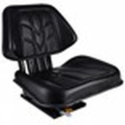 Low Back Seat for Allis Chalmers (Fits All Models) Black Vinyl, Mechanical Suspension