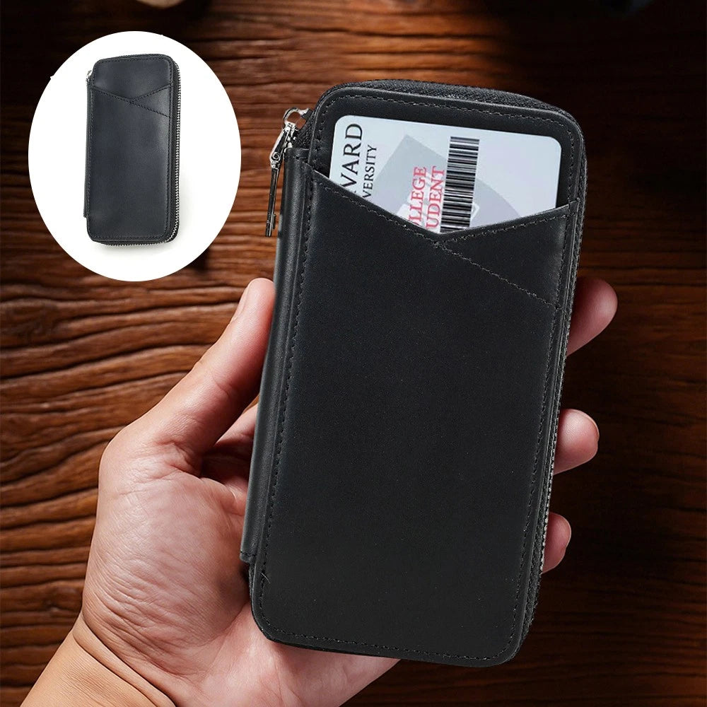 4 Slots Pen Case Organizer for Handmade Genuine Leather