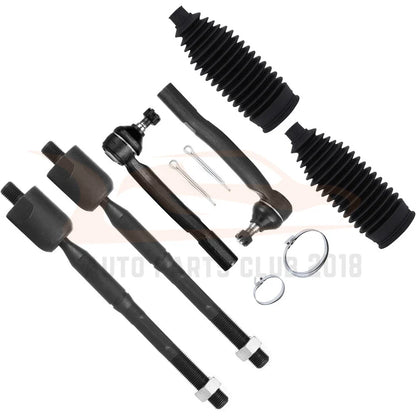 Set of 6 Steering Tie Rod Rack and Pinion Bellows for Toyota Camry (2004–2006)