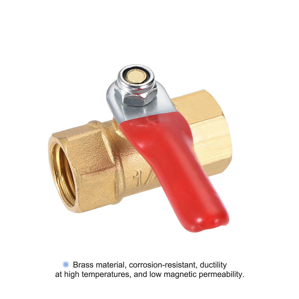 Set of 4 Brass Ball Valves for Air Tank (1/4" Female NPT)