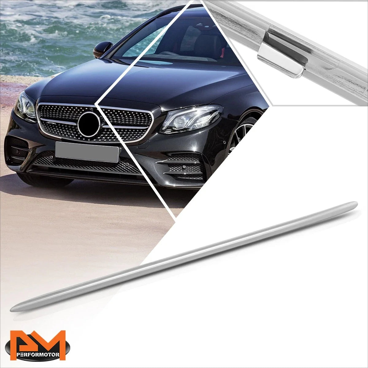 Front Passenger Right Upper Bumper Cover Molding for Mercedes-Benz E43 AMG (2017–2018)