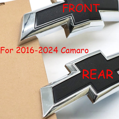 Set of 2 Front Grille Rear Back Bowtie Emblems for Camaro (2016–2024) 84219485, 23269466, 23216040, 84003919, 23358106