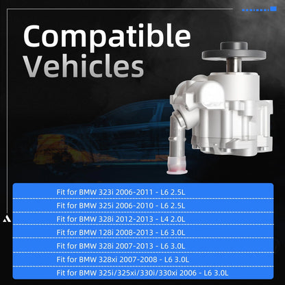 Power Steering Pump for BMW 323i 325i 328i 128i 330i (2006–2013)
