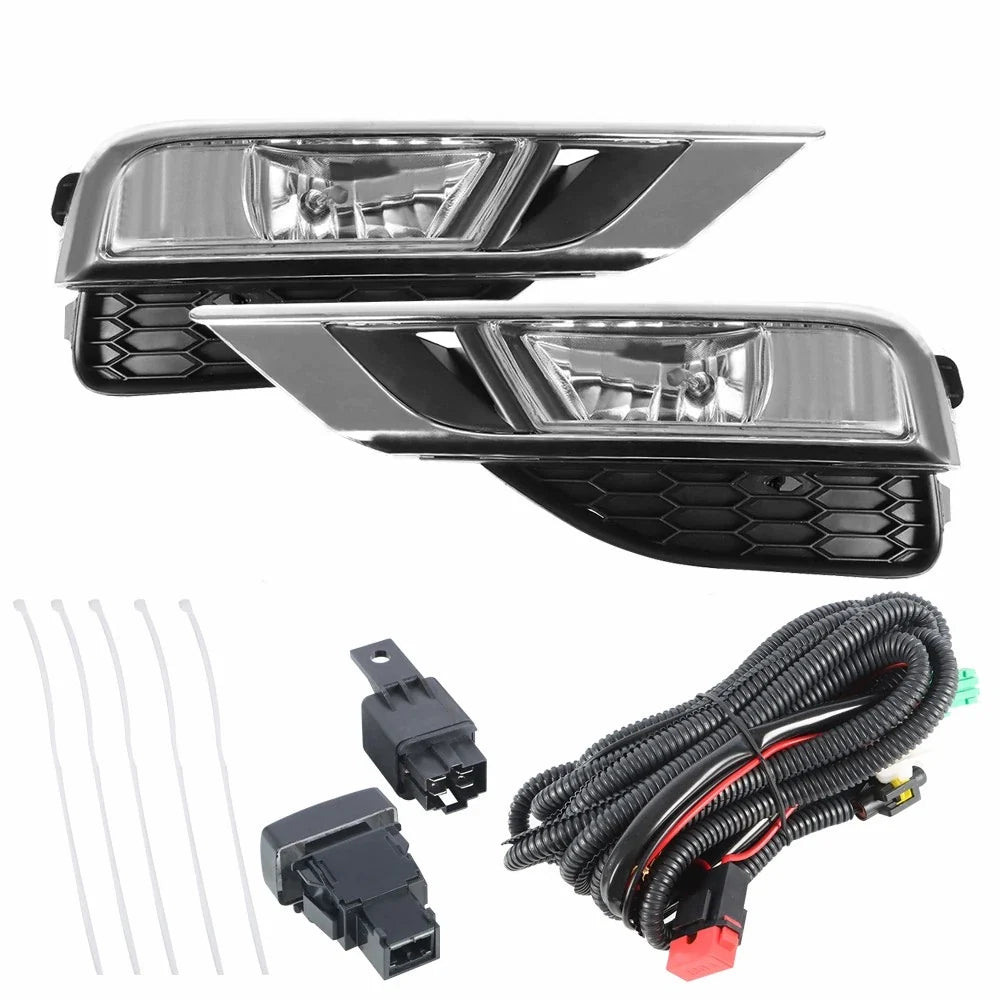 Front Fog Light Assembly for Honda CR-V (2015–2016) H11 Bulb, Driver+Passenger