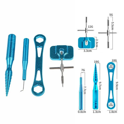 Set of 4 Fishing Reel Bearing Pin Remover Tools with Storage Box
