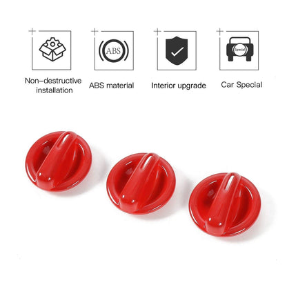 3X Center Console Air Conditioning Switch Knob Cover Trim for Jeep