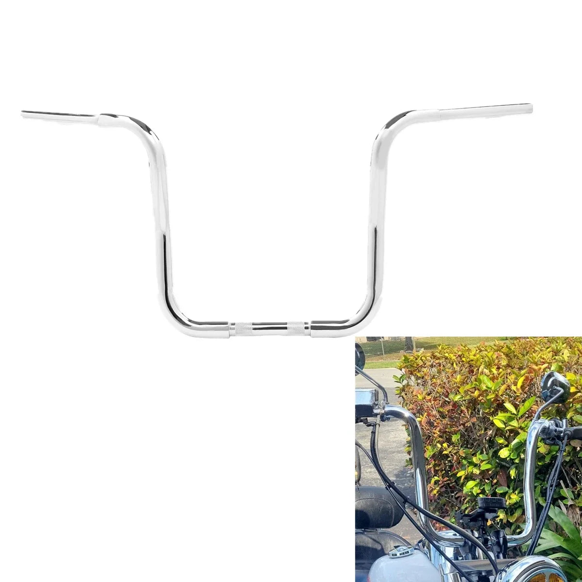 Chrome 14" Rise Ape Hanger Handlebar for Harley FLST FXST Sportster XL
