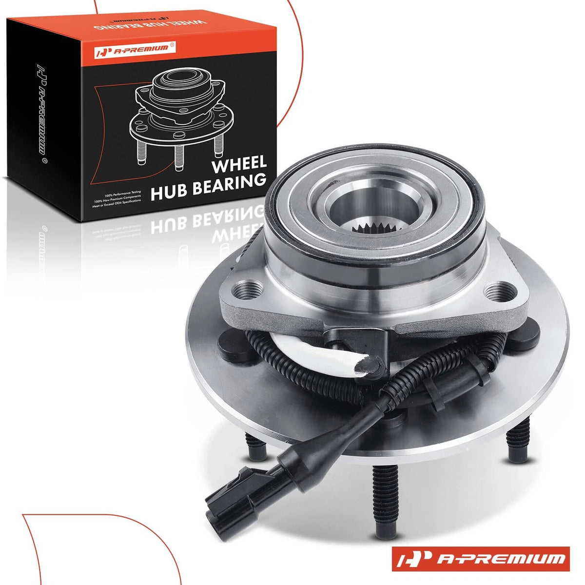 Front Wheel Hub & Bearing Assembly for Ford Expedition (1997–2000) 75W1104CA, F75Z1104CA, XL1Z1104AE, 515004