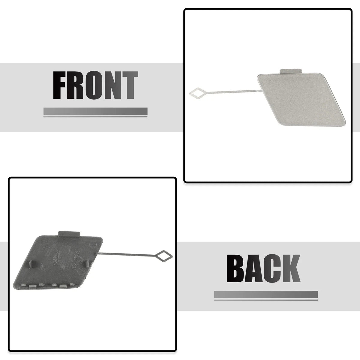 Front Bumper Tow Hook Cover for BMW 5 Series F10 F11 (2011–2017) Gray