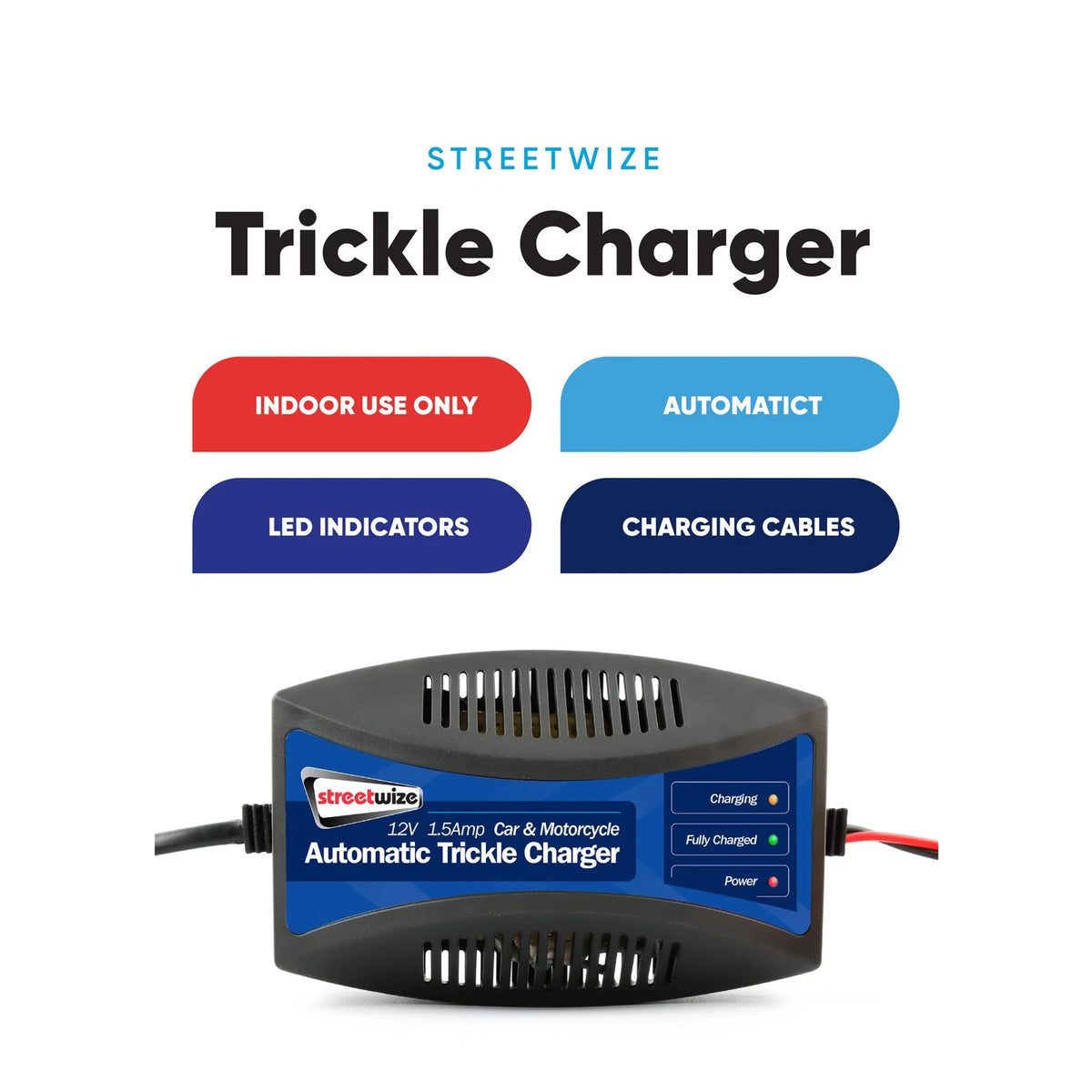 1.5A Automatic Battery Trickle Charger for Vehicle Caravan (SWTBC)