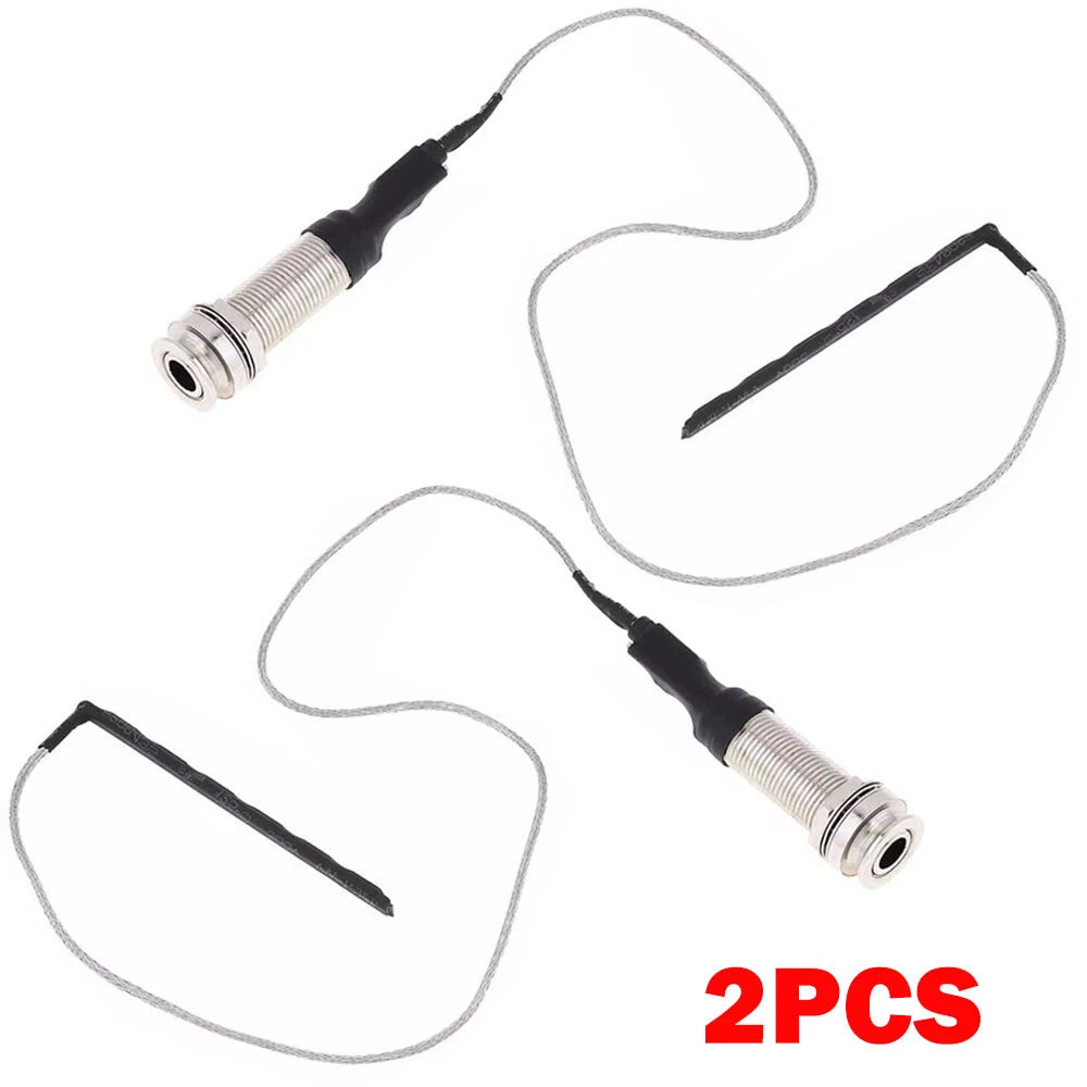 2X Piezo Bridge Pickups for Acoustic Guitar with 6.35mm Jack