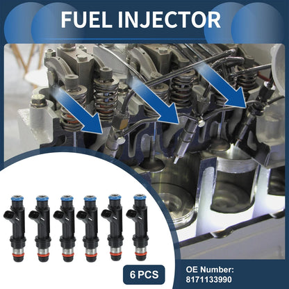 Set of 6 Fuel Injectors for Honda Passport (1998–2002) No.8171133990