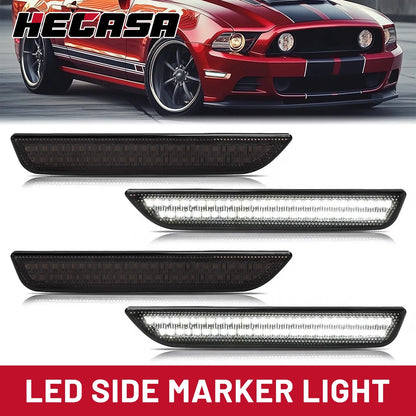 Set of 4 LED Side Marker Lights for Ford Mustang (2010–2014) Smoke