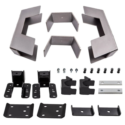 6" Drop Axle Flip Under Bed C Notch Lowering Kit for Silverado Sierra (2007–2018)