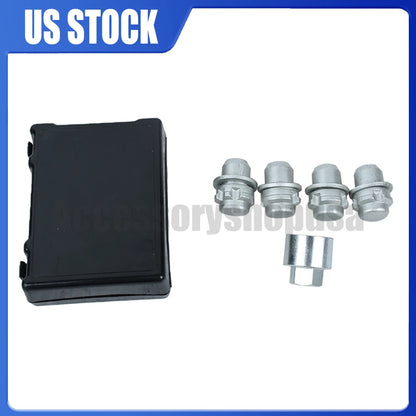 Set of 4 Black Locking Wheel Nuts for Range Rover LR3 LR4 Sport (LR078545, LR078545G, LR133529, LR133529M)