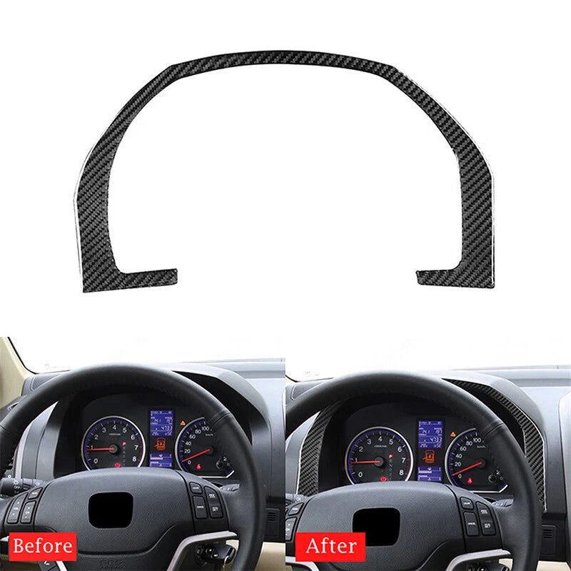 Carbon Fiber Instrument Cluster Frame Cover Trim for Honda CR-V (2007–2011)