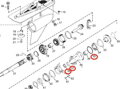Propeller Shaft Seal Kit for Mercruiser (26-14077, 26-12224, 8M0142840, 8M0058390)