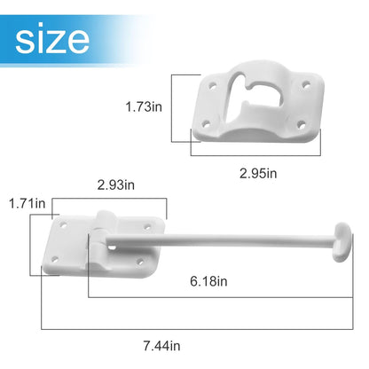 6" T-Style Door Holder Catch for Latch Camper (2010–2023) - White
