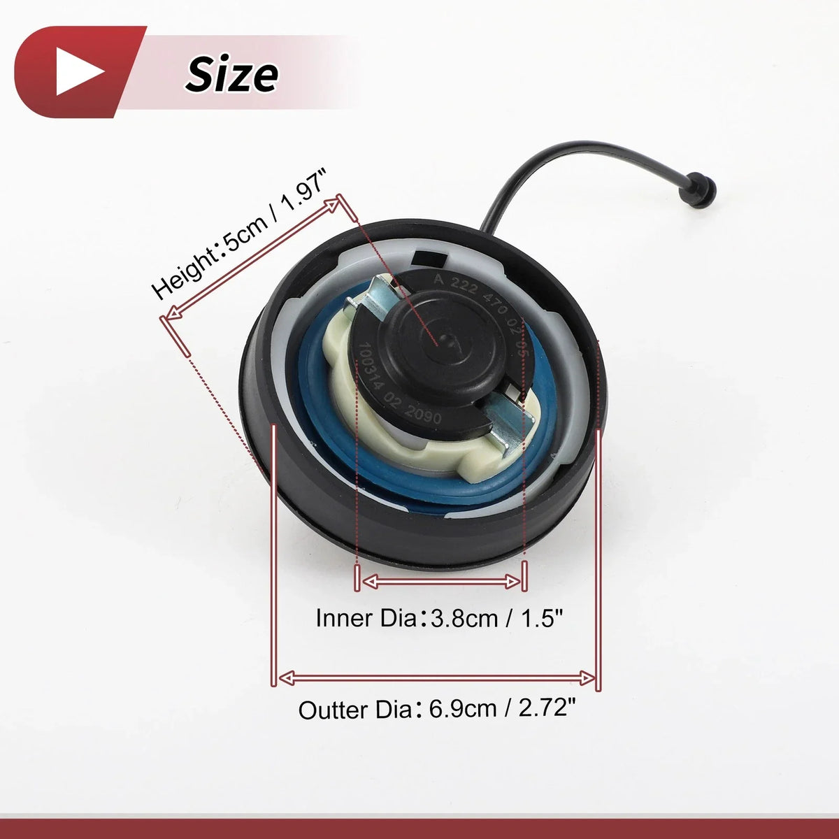 Gas Fuel Cap for Mercedes-Benz CLA45 AMG (2014-2018)