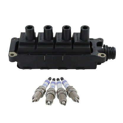 Bosch Ignition Coil & 4 Nickel Spark Plugs for BMW 318i 318is Z3 (1992–2002)