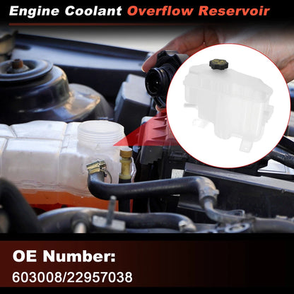 Coolant Expansion Reservoir Tank with Cap for Chevy Silverado 2500 3500 (2001–2019) 603-008