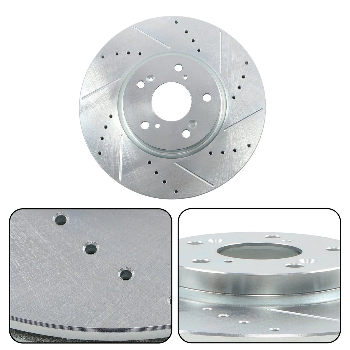 Set of 2 Front Side Drilled Brake Rotors & Pads for Acura TL (2004–2006) BCK67320K