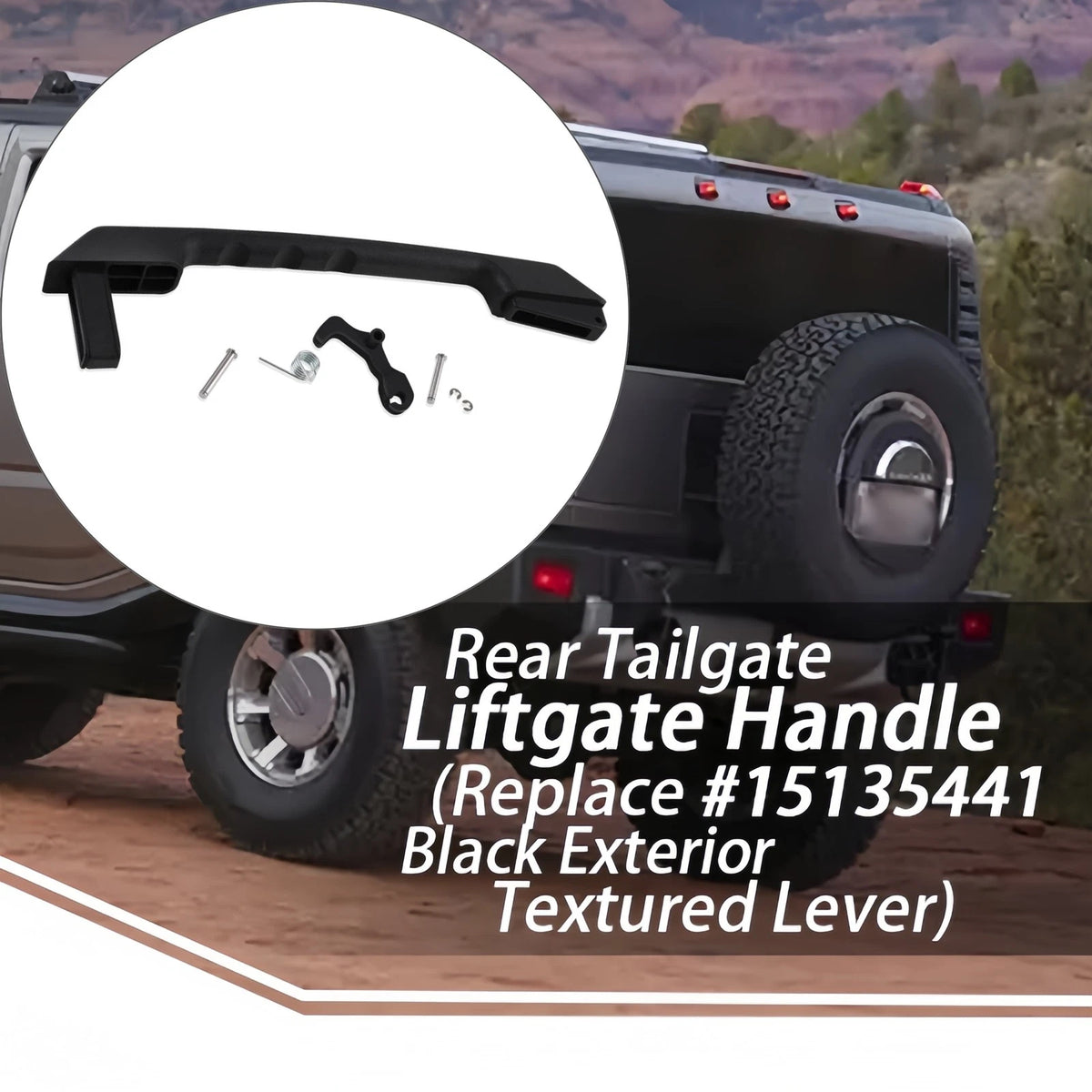 Rear Tailgate Handle for Hummer H2 (2003–2009) AM-3459748701 15135441