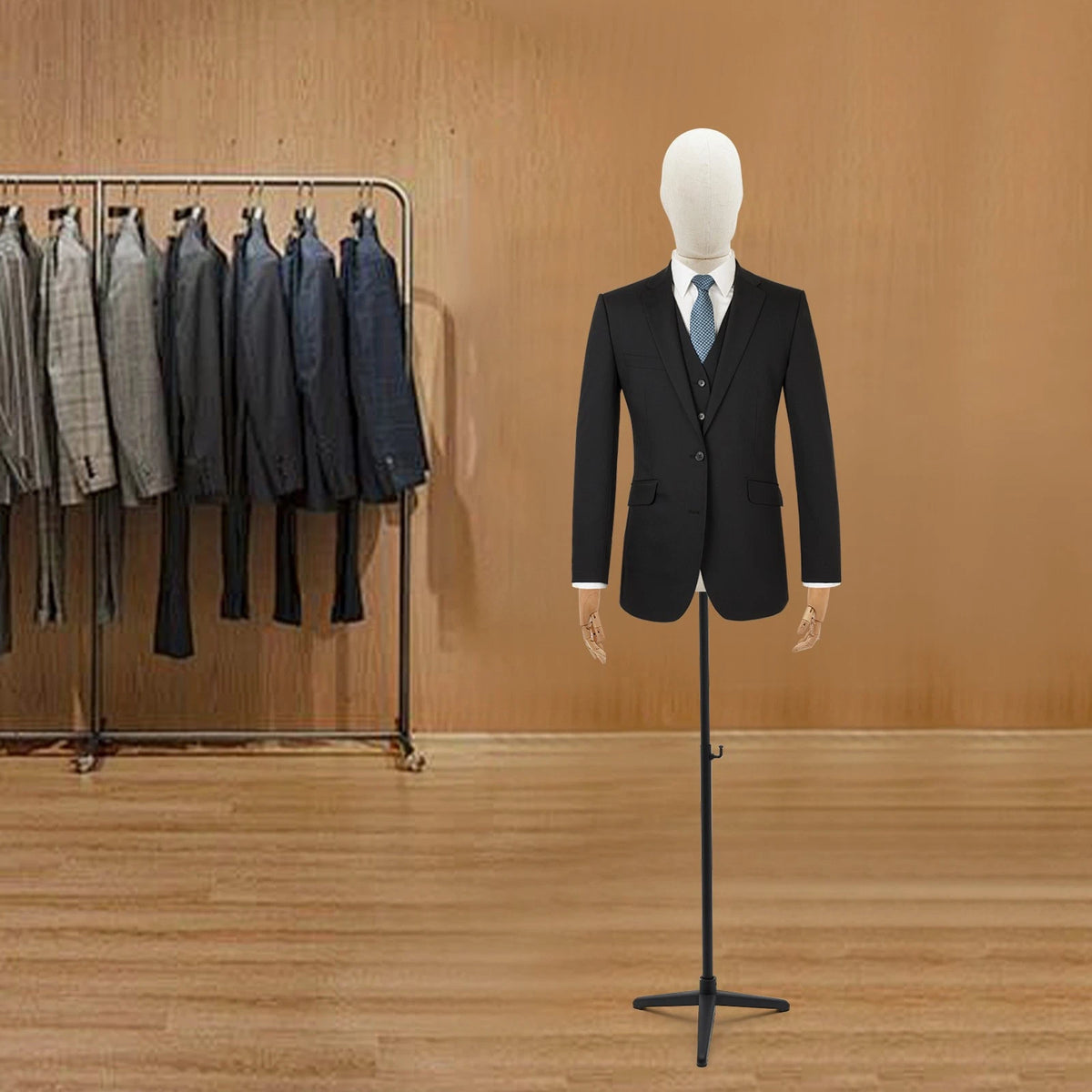 Adjustable Height Male Clothing Display Mannequin Stand
