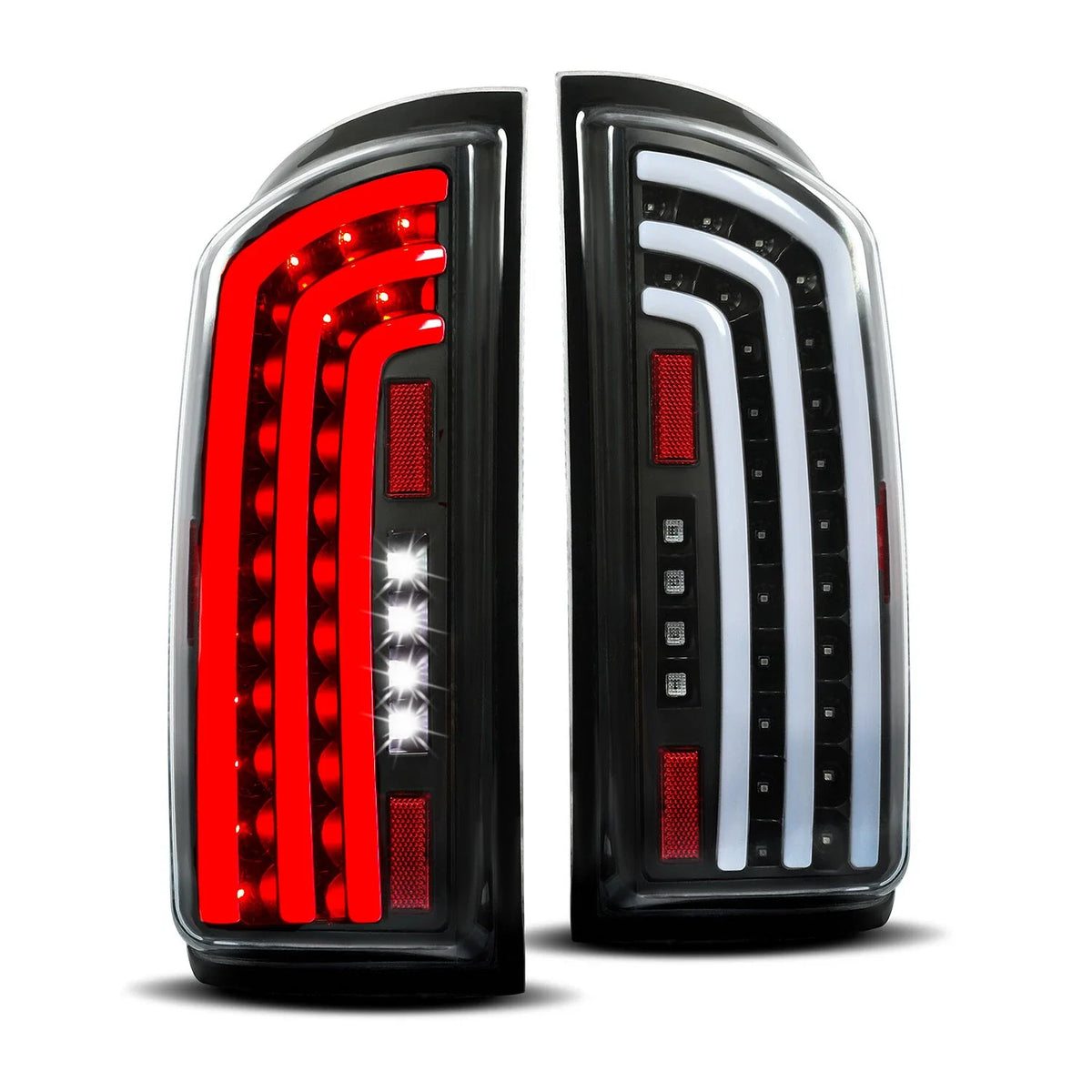 LED Tube Bar Clear Tail Lights for Dodge Ram 1500 2500 3500 (2007–2009)
