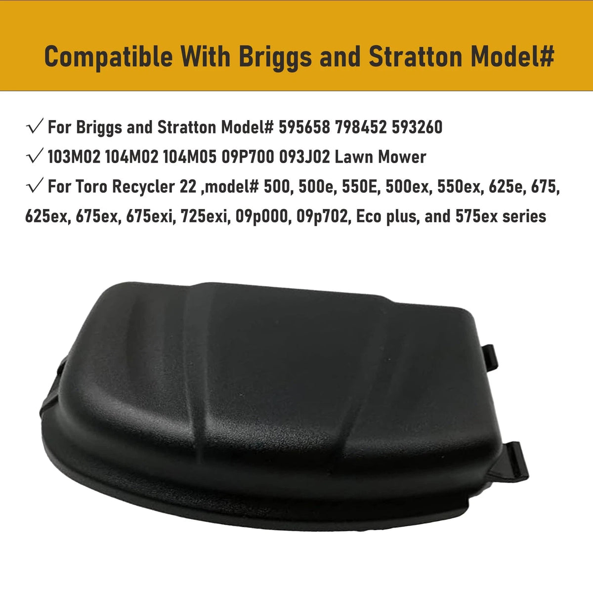 Air Filter Cleaner Cover for Toro Lawn Mower (Compatible with B&S 595658, 798452)