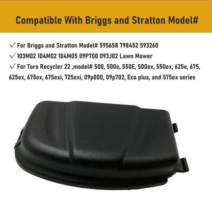 Air Filter Cleaner Cover for Toro Lawn Mower (Compatible with B&S 595658, 798452)