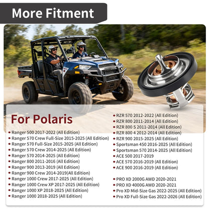 Thermostat + O-Ring for Polaris RZR 800 RZR S 800 (2011–2014) RZR 4 800 (2012–2014)