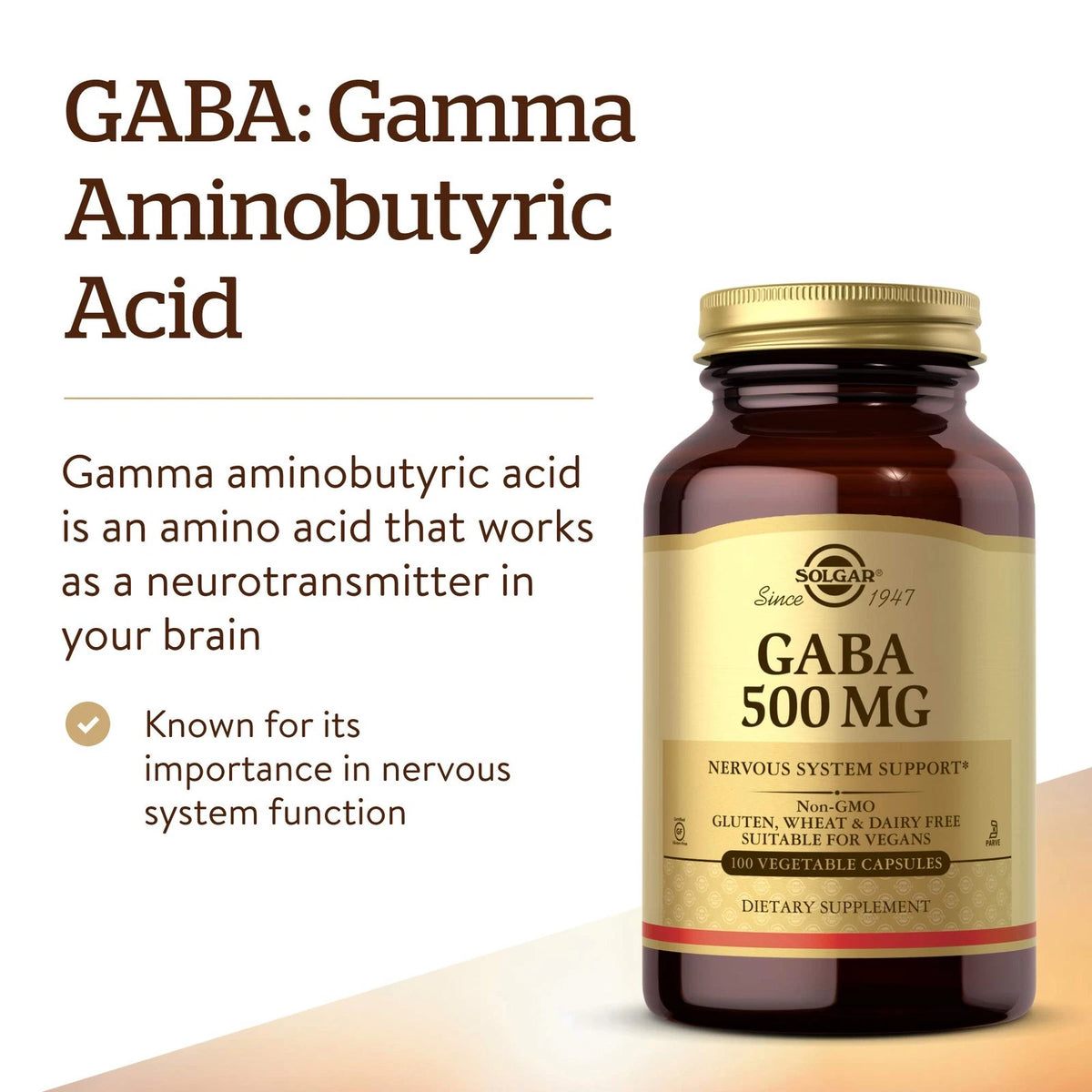 GABA 500 mg for Relaxation (100 Count)